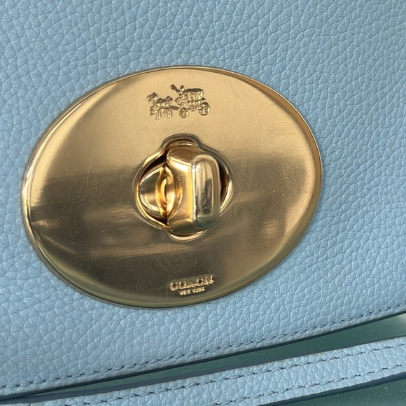 Coach Turnlock Pebbled Leather Crossbody Bag - Picture 17 of 17